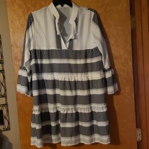 New womens silky long flowy ruffle top